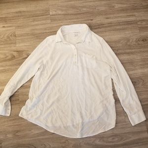 White oversized shirt long sleeve